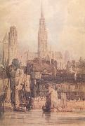 Richard Parkes Bonington, Rouen from the Qualis (nn03)